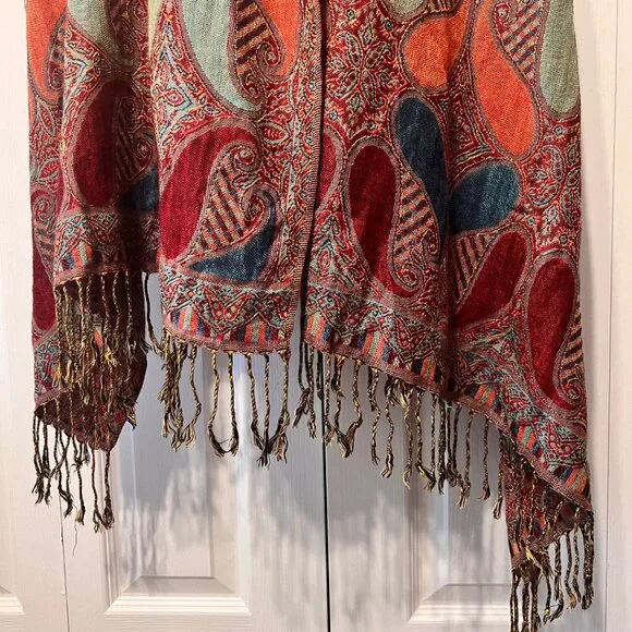 Pashmina Cashmere Scarf-Beautiful Bright Colors-27" x 86"- Warm/Cozy-Versatile - Picture 12 of 16